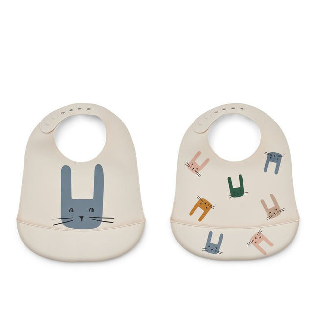Liewood Slabbetje Tilda Bunny/Sandy 2St koop je bij Babywinkel