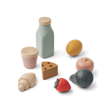 Liewood Speelgoedwinkeltje Florin Play Food & Grocery Basket Sandy Multi Mix koop je bij Babywinkel