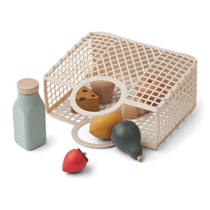 Liewood Speelgoedwinkeltje Florin Play Food & Grocery Basket Sandy Multi Mix koop je bij Babywinkel