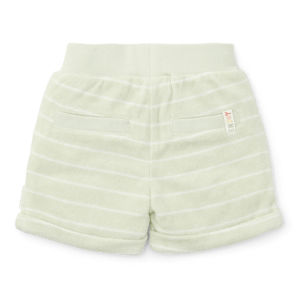 Little Dutch Baby Broekje Kort Badstof Farm Green Stripes koop je bij Babywinkel