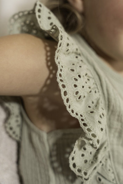 Little Dutch Baby Jumpsuit Mousseline Grass Green koop je bij Babywinkel