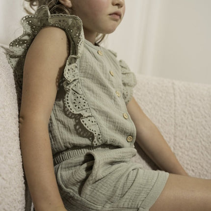 Little Dutch Baby Jumpsuit Mousseline Grass Green koop je bij Babywinkel
