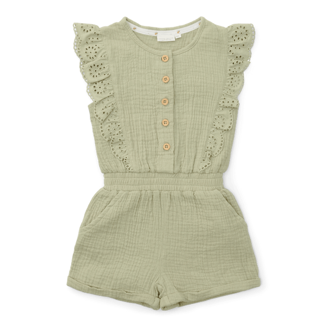 Little Dutch Baby Jumpsuit Mousseline Grass Green koop je bij Babywinkel