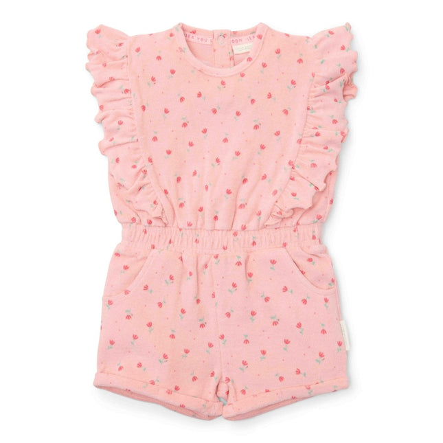 Little Dutch Baby Jumpsuit Sunny Flowers Blush Pink koop je bij Babywinkel
