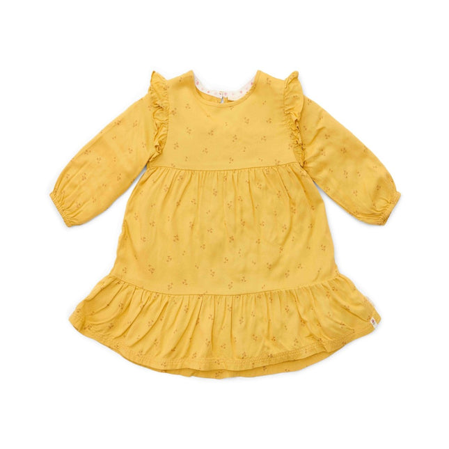 Little Dutch Baby Jurkje Lange Mouwen Warm Yellow Blooming Flower koop je bij Babywinkel