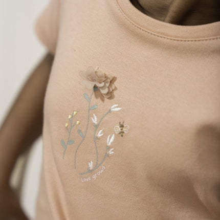 Little Dutch Baby Shirt Korte Mouwen Flower Pink koop je bij Babywinkel