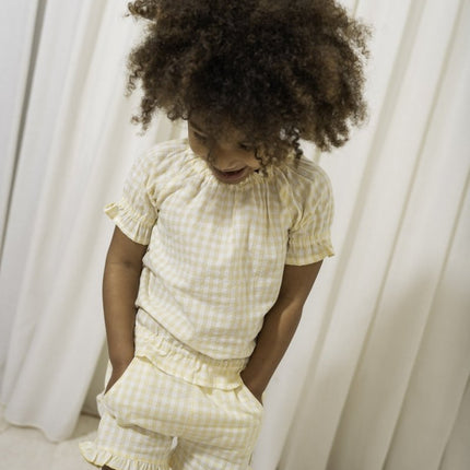 Little Dutch Baby Shirt Korte Mouwen Sunshine Checks koop je bij Babywinkel