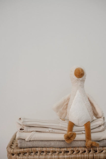 Little Dutch Baby Shirt Lange Mouw Soft Beige Stripe koop je bij Babywinkel
