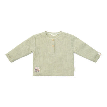 Little Dutch Baby Shirt Lange Mouwen Mousseline Grass Green koop je bij Babywinkel
