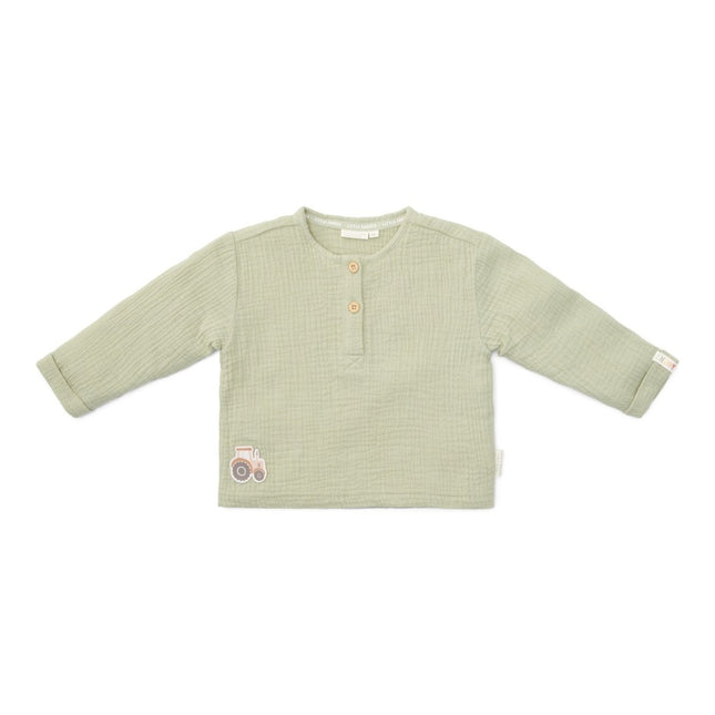 Little Dutch Baby Shirt Lange Mouwen Mousseline Grass Green koop je bij Babywinkel