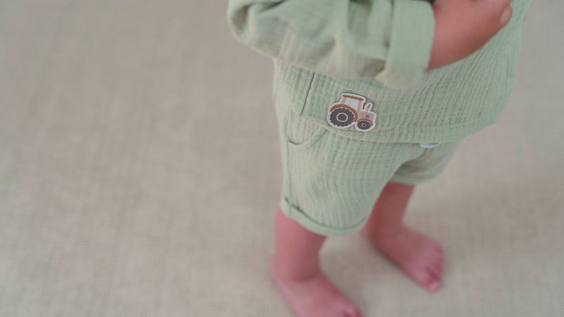 Little Dutch Baby Shirt Lange Mouwen Mousseline Grass Green koop je bij Babywinkel