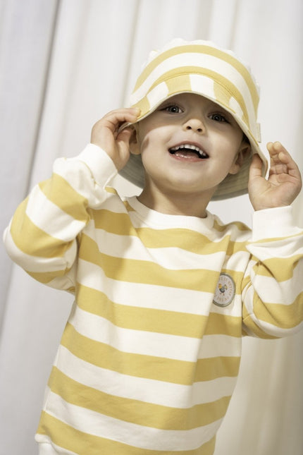 Little Dutch Baby Trui Sunny Yellow Stripes koop je bij Babywinkel
