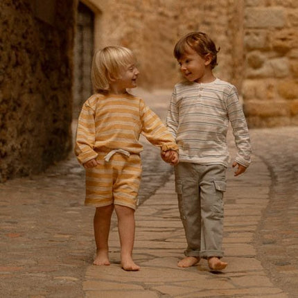 Little Dutch Baby Trui Yellow Stripe koop je bij Babywinkel