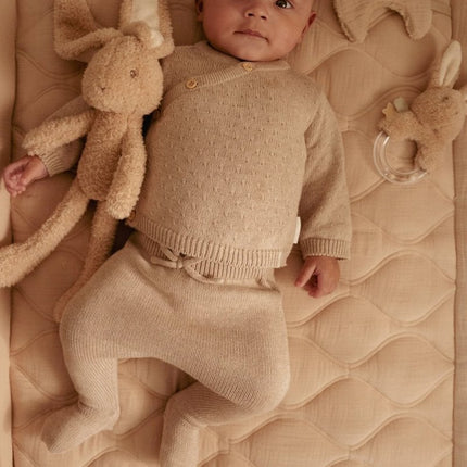 Little Dutch Baby Vestje Overslag Soft Beige Melee koop je bij Babywinkel