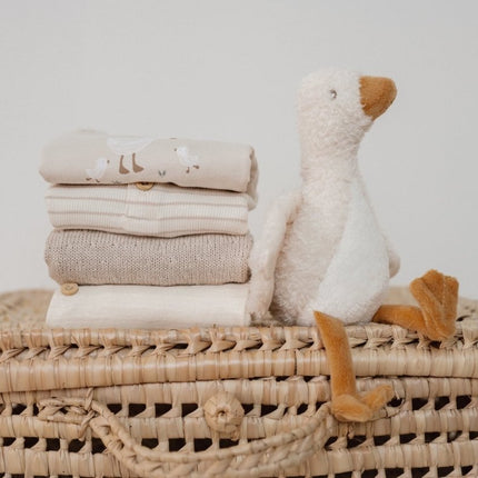 Little Dutch Baby Vestje Overslag Soft Beige Melee koop je bij Babywinkel