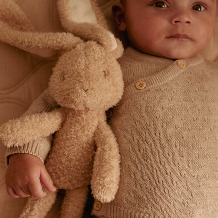 Little Dutch Baby Vestje Overslag Soft Beige Melee koop je bij Babywinkel