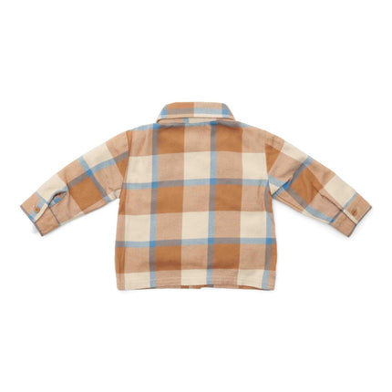 Little Dutch Babyblouse Winter Ice Blue Check Boys koop je bij Babywinkel