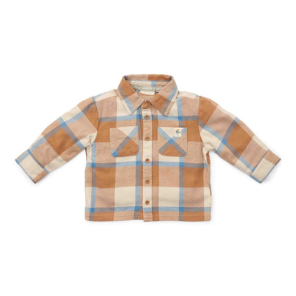 Little Dutch Babyblouse Winter Ice Blue Check Boys koop je bij Babywinkel