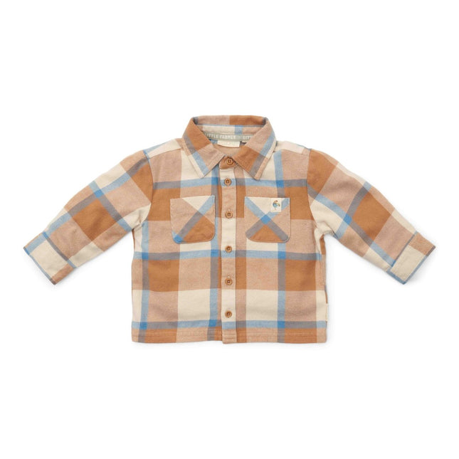 Little Dutch Babyblouse Winter Ice Blue Check Boys koop je bij Babywinkel