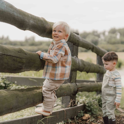 Little Dutch Babyblouse Winter Ice Blue Check Boys koop je bij Babywinkel