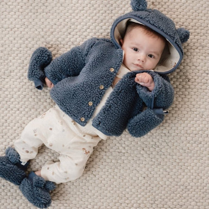 Little Dutch Babyjasje Teddy Stone Blue koop je bij Babywinkel