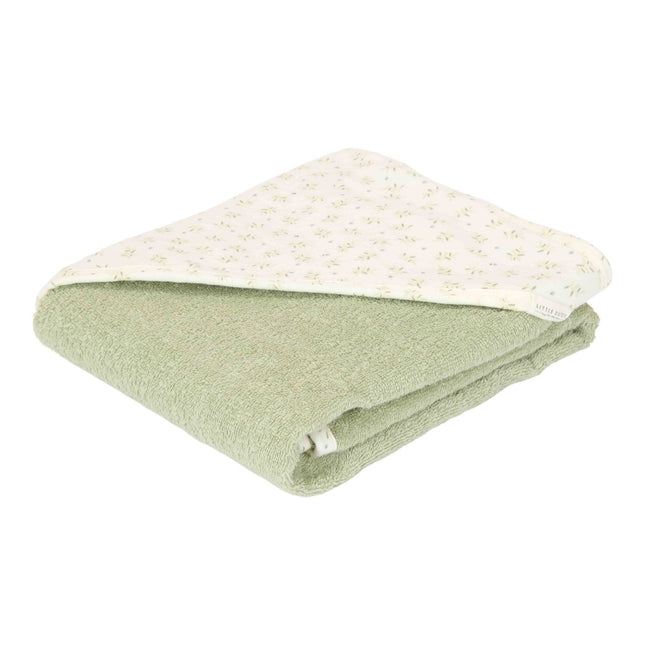 Little Dutch Badcape Baby Blueberry Leaves 100X100Cm koop je bij Babywinkel