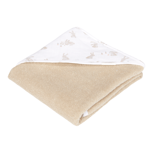Little Dutch Badcape Baby Hydrofiel Baby Bunny 75X75cm koop je bij Babywinkel