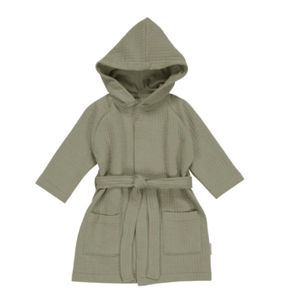 Little Dutch Badjas Baby Pure Olive koop je bij Babywinkel