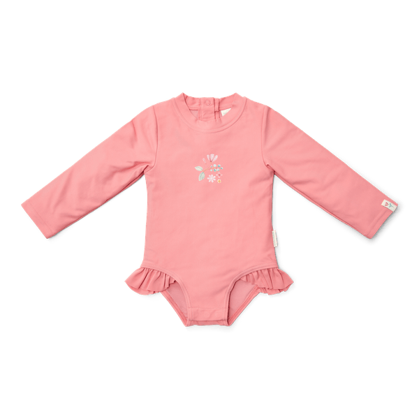 Little Dutch Badpak Kind Sunny Flowers Rouge Lange Mouwen koop je bij Babywinkel