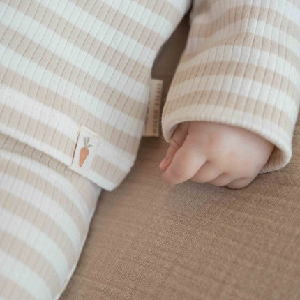 Little Dutch Broekje Stripe Sand/White Biologisch katoen koop je bij Babywinkel