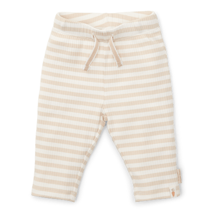 Little Dutch Broekje Stripe Sand/White Biologisch katoen koop je bij Babywinkel