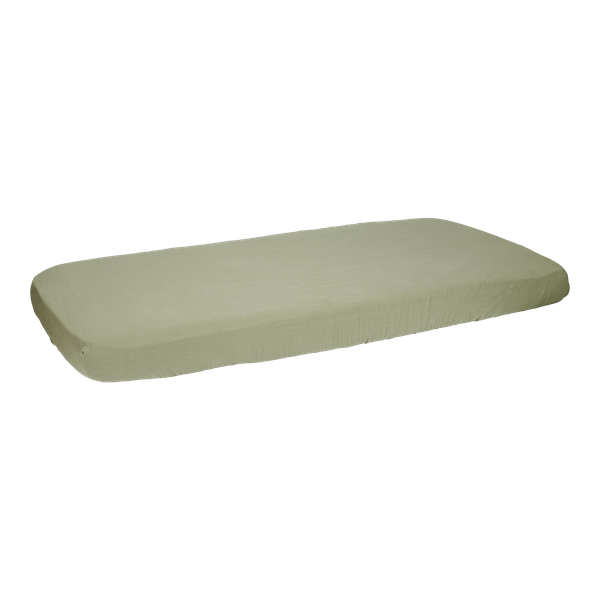 Little Dutch Hoeslaken Hydrofiel Wieg Olive koop je bij Babywinkel