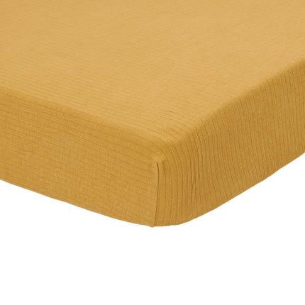 Little Dutch Hoeslaken Wieg Pure Ochre koop je bij Babywinkel