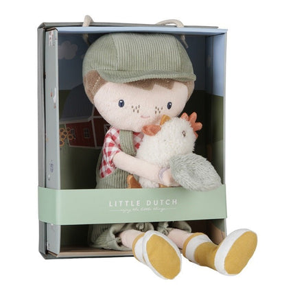 Little Dutch Knuffelpop Boer Jim met Kip 35cm koop je bij Babywinkel