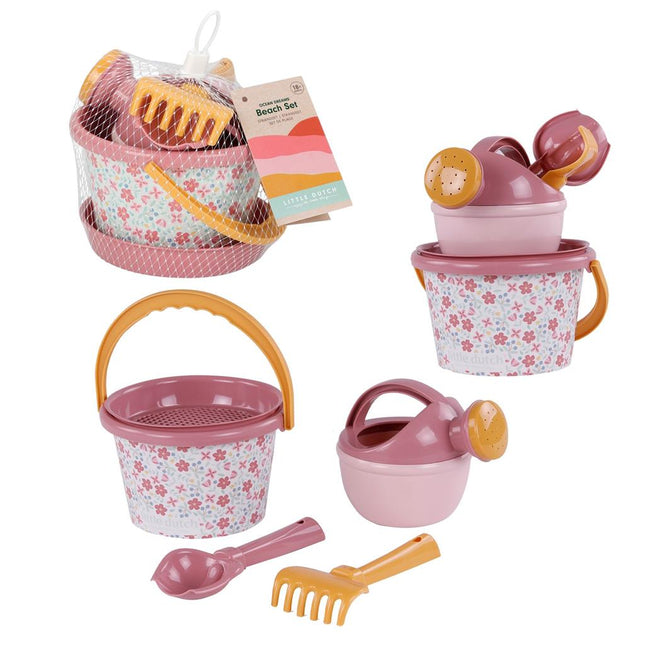 Little Dutch Zandbak Speelgoed Pink Flower 5 Delig 9,5Cm koop je bij Babywinkel
