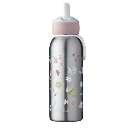 Little Dutch Thermosfles Flip - Up Campus 350ml Flowers & Butterflies koop je bij Babywinkel