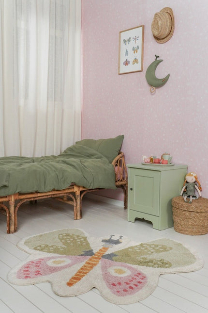Little Dutch Vloerkleed Vlinder 94X110 cm koop je bij Babywinkel