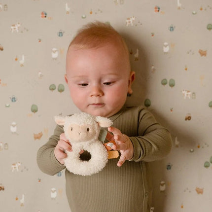 Little Dutch Zachte Ringrammelaar Schaap Little Farm koop je bij Babywinkel