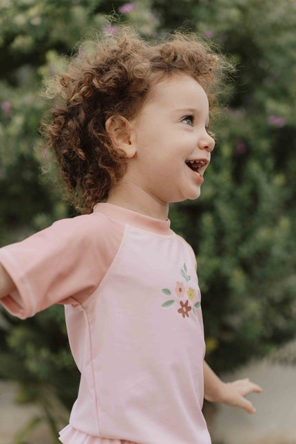 Little Dutch Zwemshirt Kind Korte Mouwen Flower Pink koop je bij Babywinkel