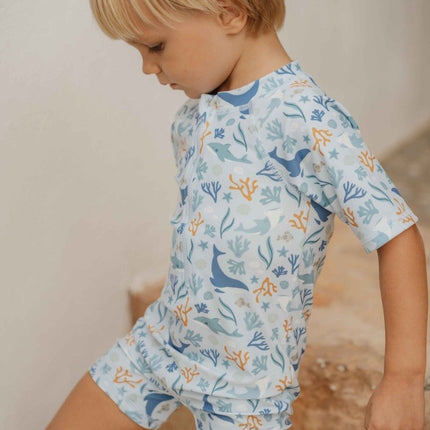 Little Dutch Zwemshirt Kind Korte Mouwen Ocean Dreams Blue koop je bij Babywinkel