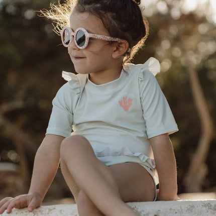 Little Dutch Zwemshirt Kind Korte Mouwen Ruches Sea Green koop je bij Babywinkel