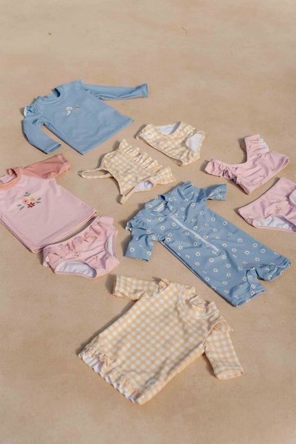 Little Dutch Zwemshirt Kind Korte Mouwen Sunshine Checks koop je bij Babywinkel