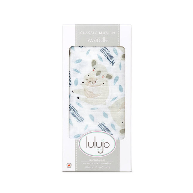 Lulujo Hydrofiele Doek Modern Koala Katoen 120x120cm koop je bij Babywinkel
