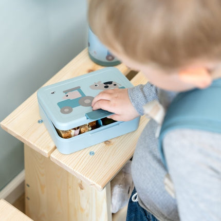 Done by Deer Lunchtrommel Blue Tiny Farm koop je bij Babywinkel