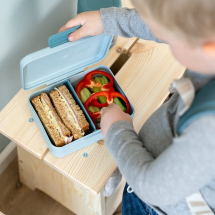 Done by Deer Lunchtrommel Blue Tiny Farm koop je bij Babywinkel