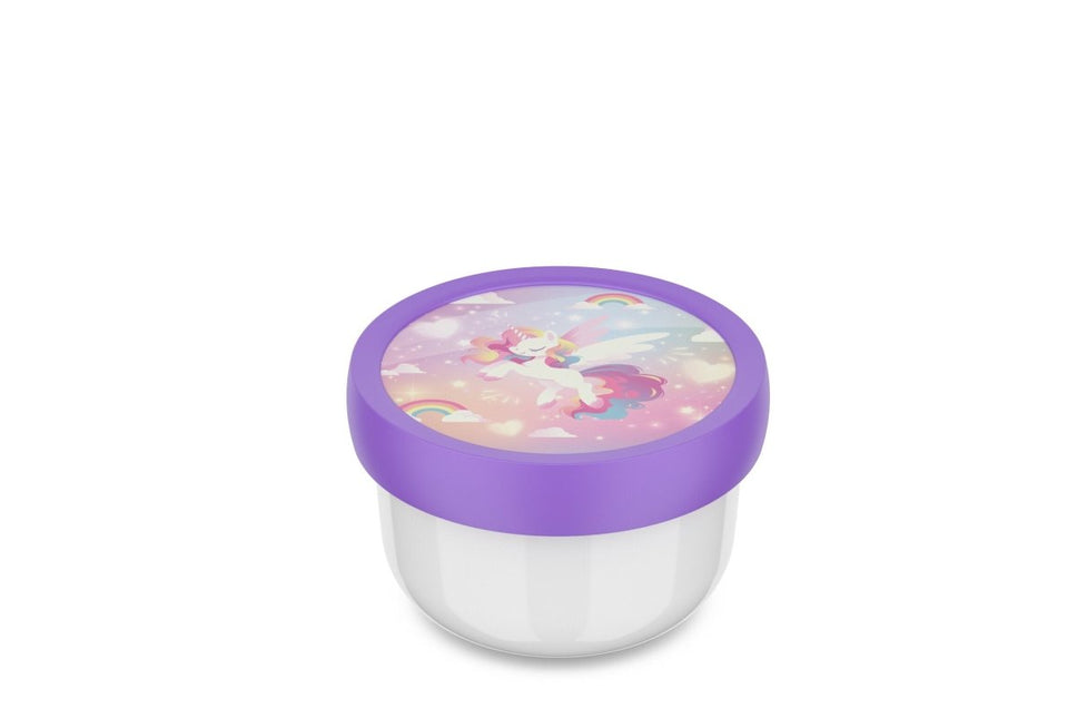 Mepal Fruitbox Campus Unicorn Glow Met Vork 300Ml koop je bij Babywinkel