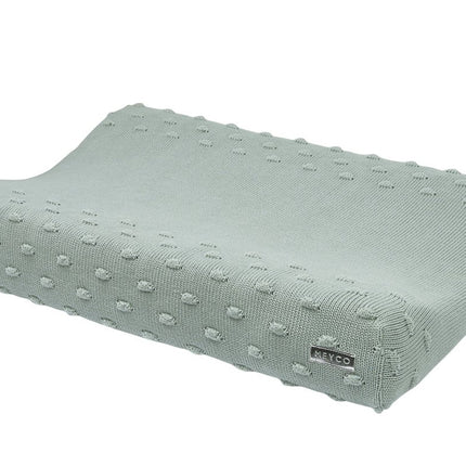Meyco Aankleedkussenhoes Knots Stone Green koop je bij Babywinkel
