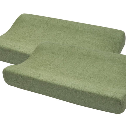Meyco Aankleedkussenhoes Olive Green 2St 50X70cm koop je bij Babywinkel
