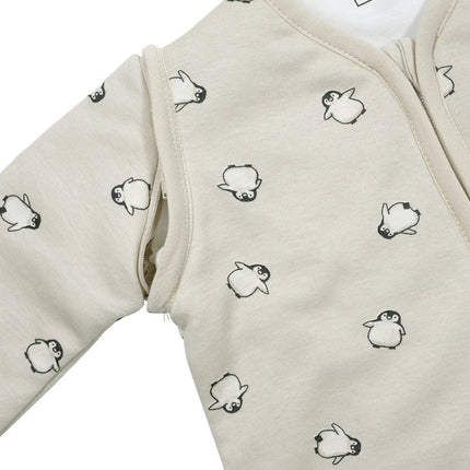 Meyco Baby Penguin Baby Slaapzak Met Afritsbare Mouwen Soft Sand koop je bij Babywinkel