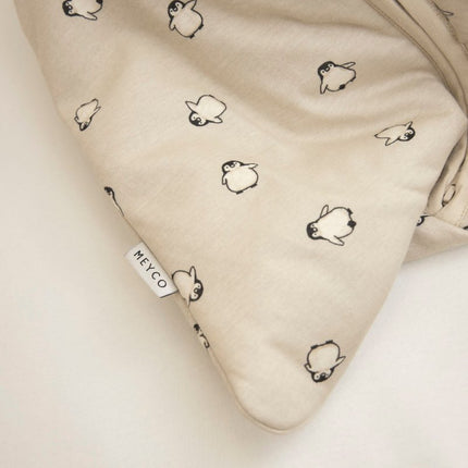Meyco Baby Penguin Baby Slaapzak Met Afritsbare Mouwen Soft Sand koop je bij Babywinkel